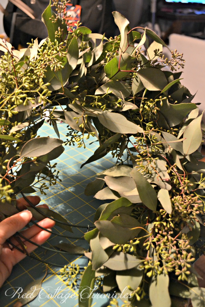 seeded eucalyptus autumn wreath