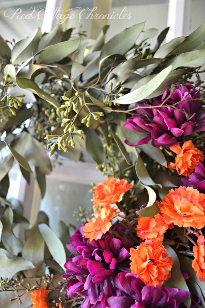 seeded eucalyptus autumn wreath