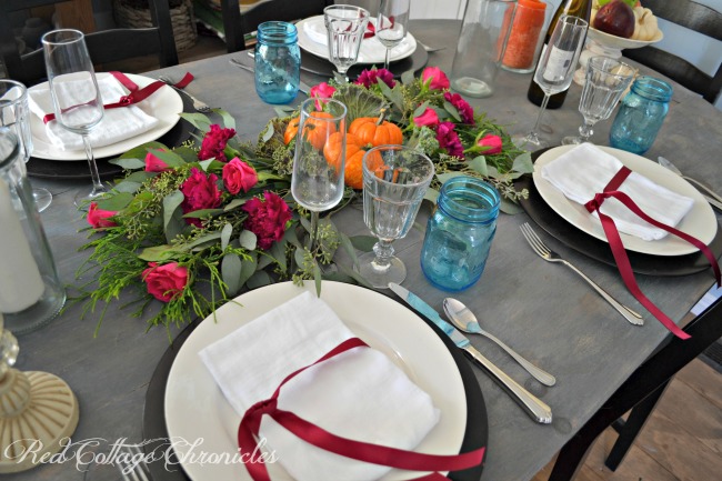 autumn tablescape