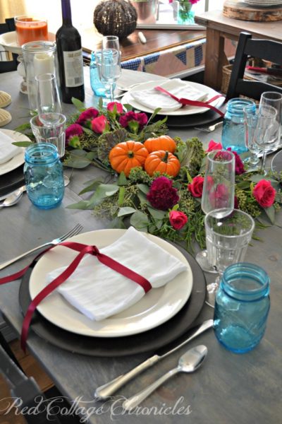 autumn tablescape