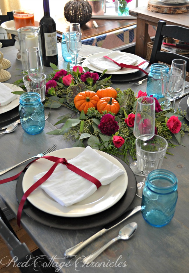 autumn tablescape