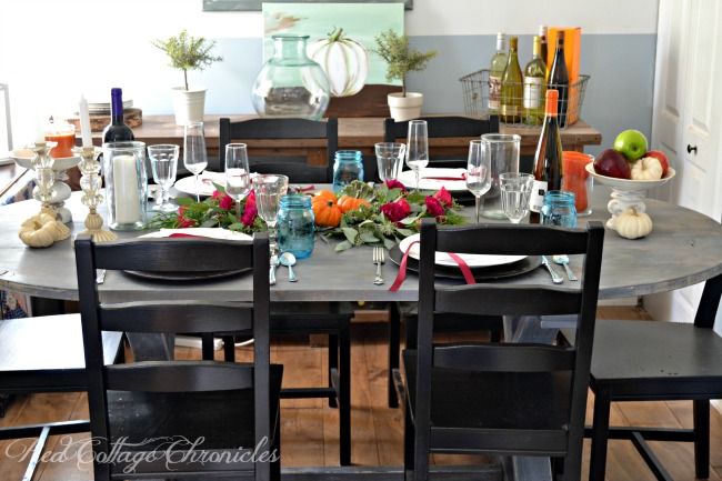 autumn tablescape