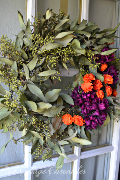 seeded eucalyptus autumn wreath