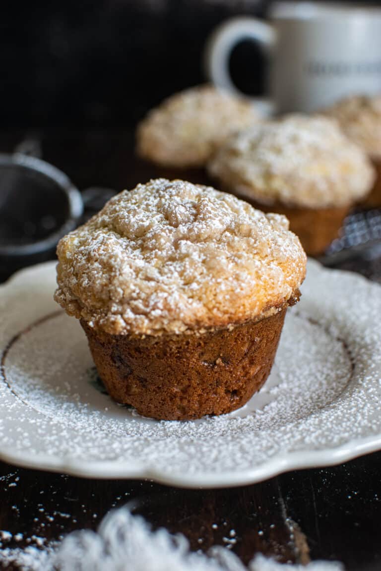 Greek Yogurt Banana Streusel Muffins