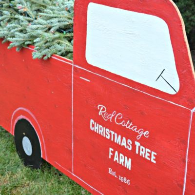 (Almost) Life Size Red Truck & Christmas Tree