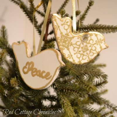 DIY Two Turtle Doves Christmas Ornament