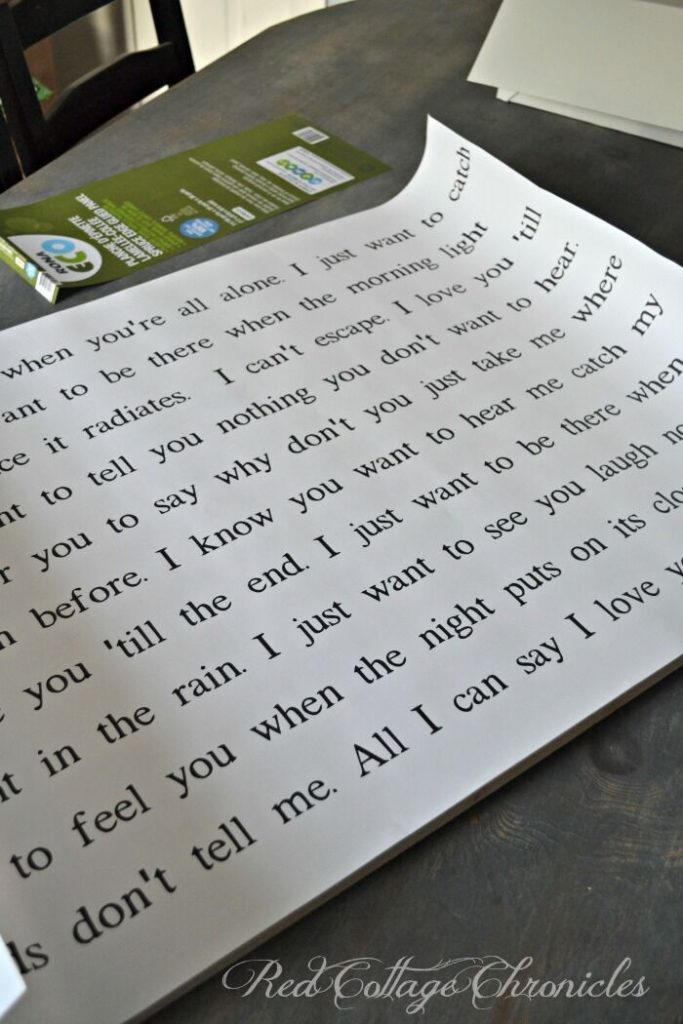Make This Diy Song Lyrics Sign No Sign Painting Skills Required