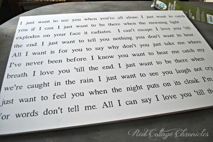 easy diy song lyrics sign