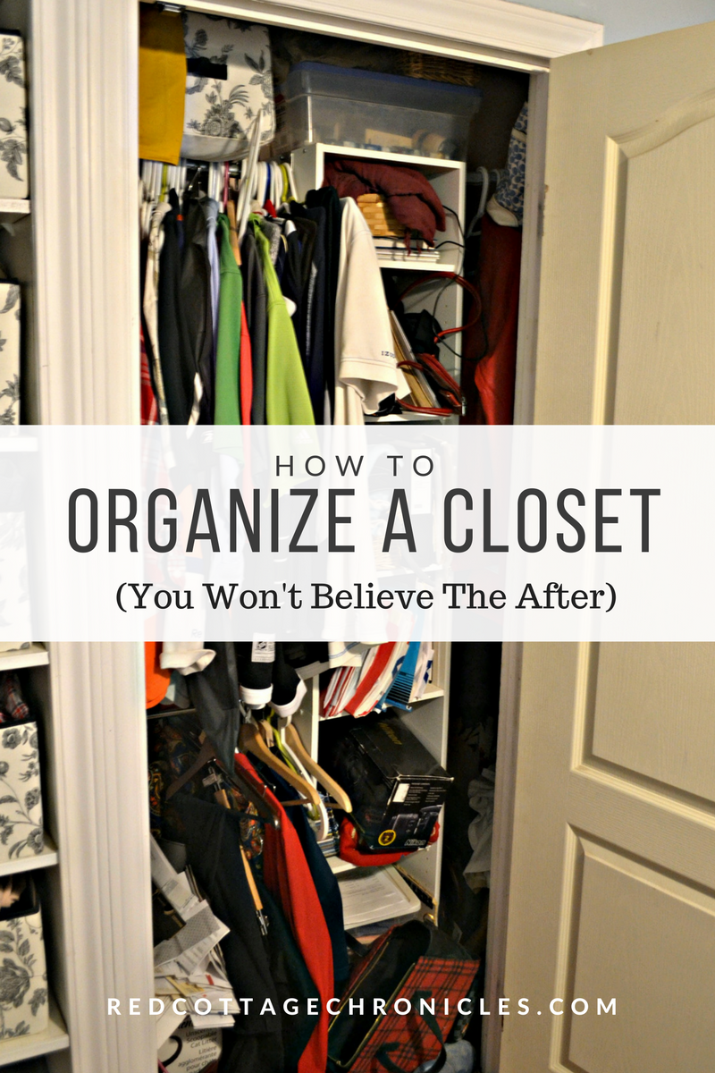 This Messy Primary Bedroom Closet Went from Overflowing to Organized