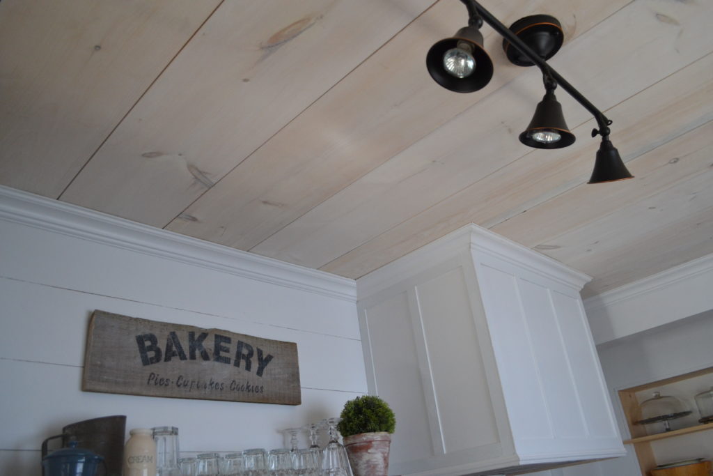 Kitchen Reveal Plywood Plank Ceiling