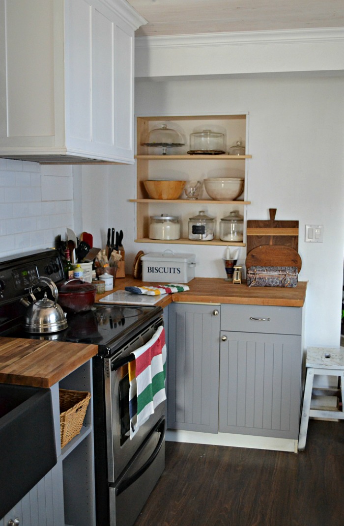 Kitchen Reveal Open Shelves