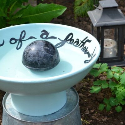 Once a Fruit Bowl, Now A Bird Bath