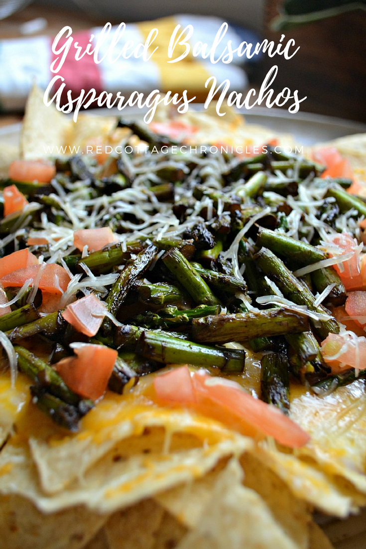 Balsamic grilled asparagus nachos