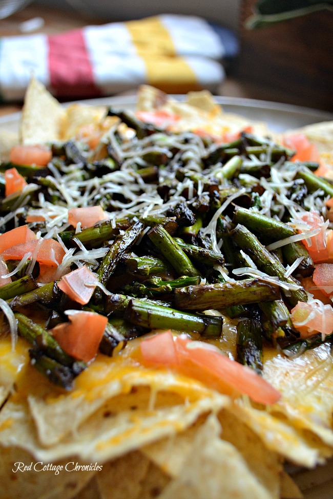 Grilled Balsamic Asparagus Nachos