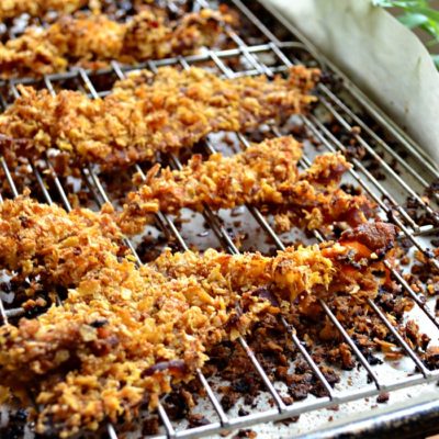 Corn Flake Crusted Bacon