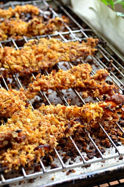 Looking for Brunch Recipes? Look no further than this delicious Corn Flake Crusted Bacon