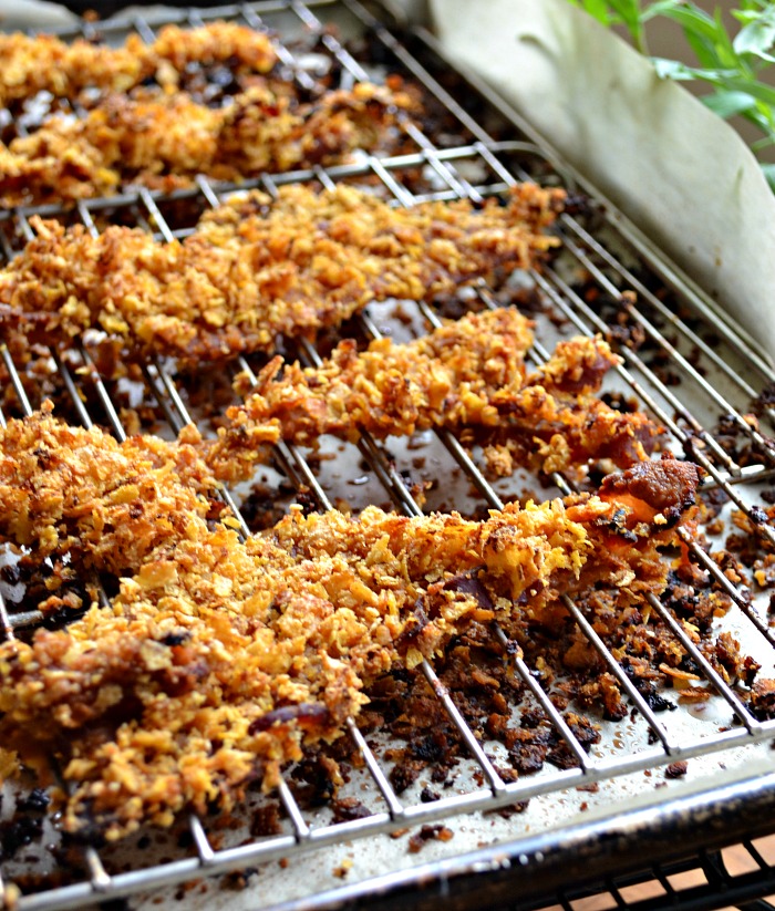 Corn Flake Crusted Bacon