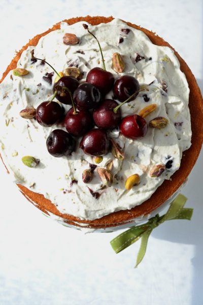 This easy Cherry Pistachio Naked Cake is a keeper!