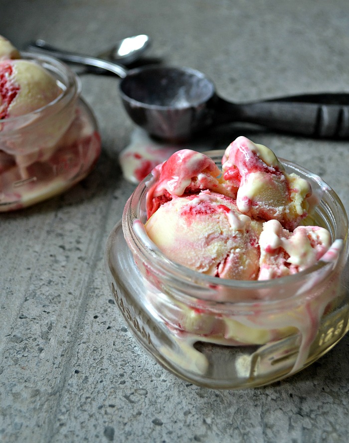 Ice cream recipes like this Raspberry Ripple make summer fun!