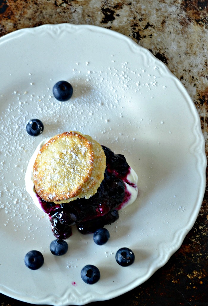 Homemade blueberry shortcake