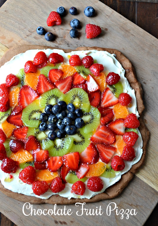 Easy Chocolate Fruit Pizza Recipe