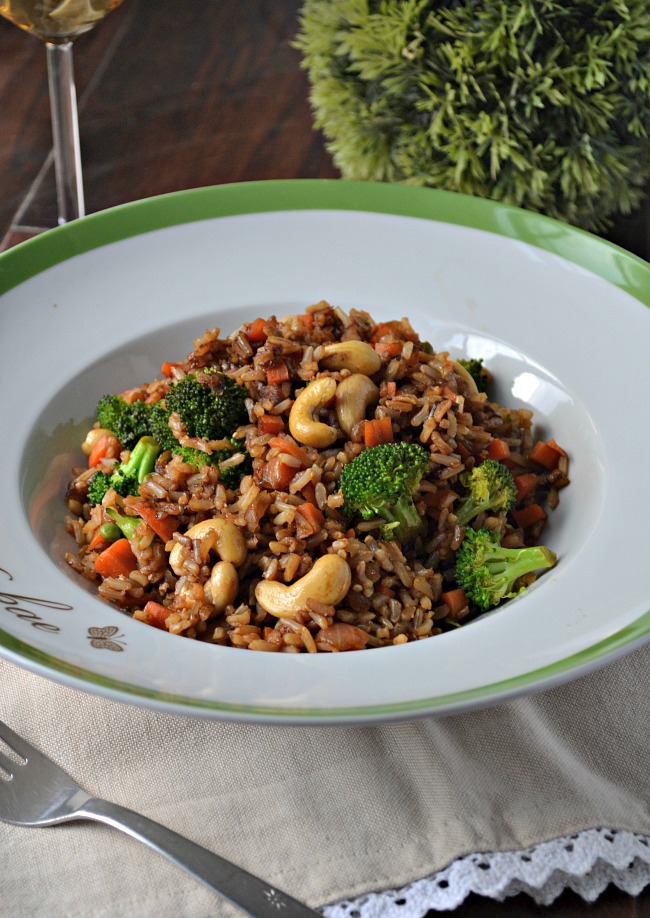 Cashew Vegetable Fried Rice for #FarmersMarketWeek