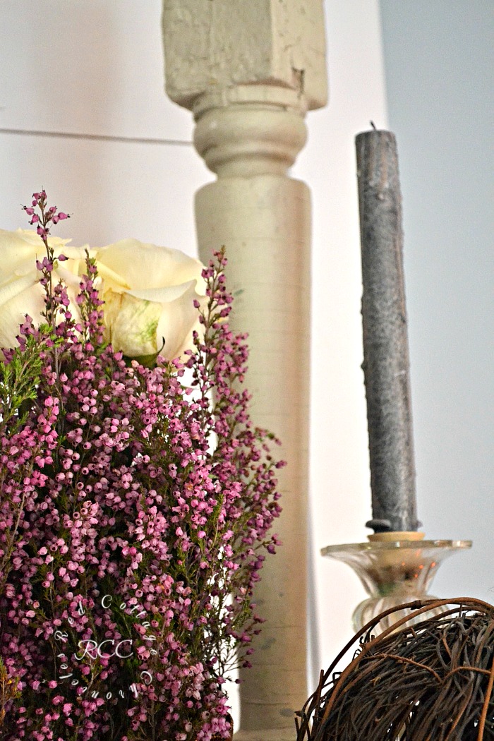 Fruit and Flowers Autumn Mantel