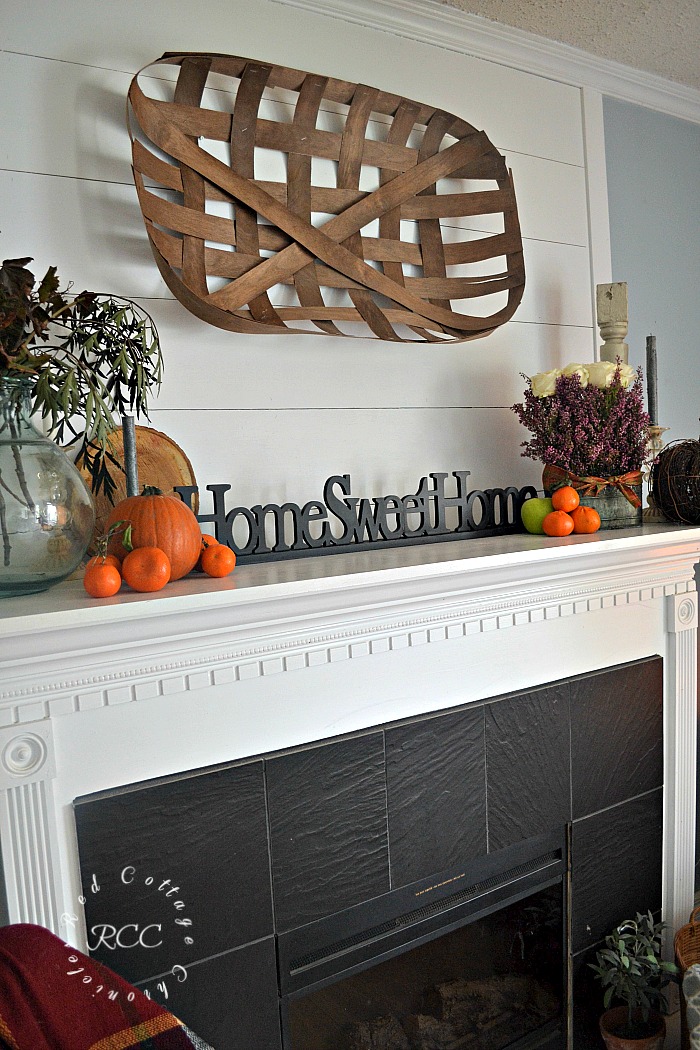 Fruit and Flowers Autumn Mantel