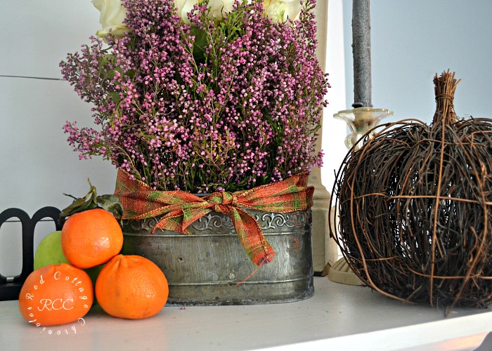 Fruit and Flower Autumn Mantel