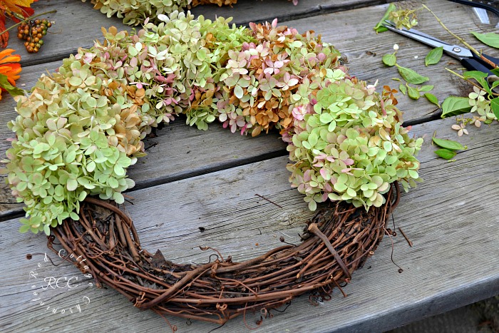 hydrangea wreath