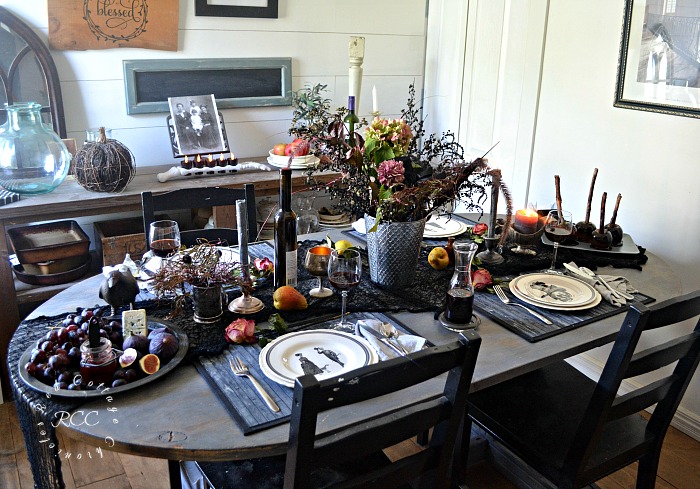 Dark Halloween Tablescape Ideas