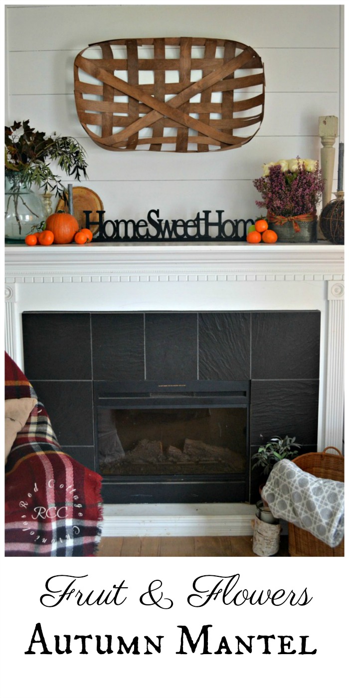 Fruit and Flowers Autumn Mantel