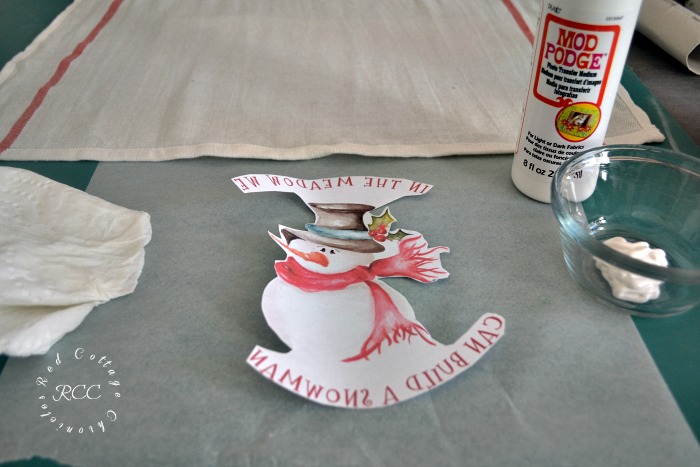 DIY Chrstmas Tea Towel