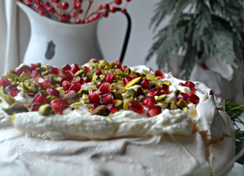 Christmas Movie Blog Hop - White Chocolate Pistachio Pavlova