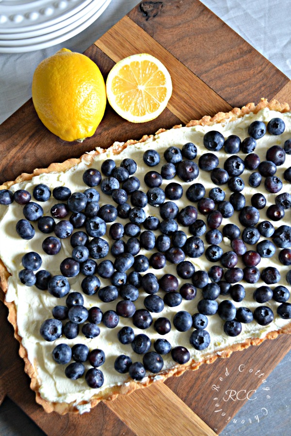 A review of one of Joanna Gaines recipes for Blueberry Mascarpone Tart