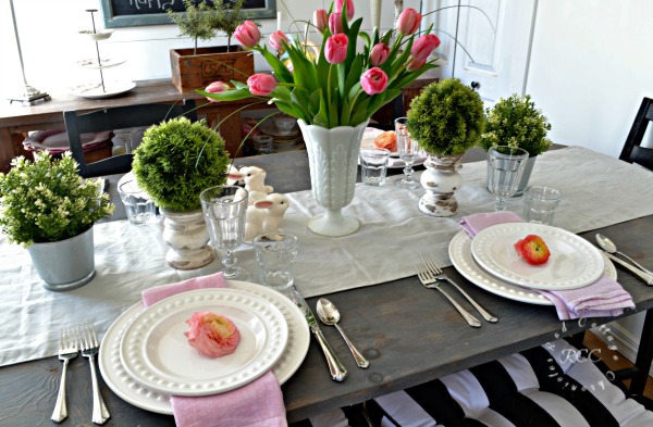 easy spring table decor