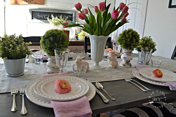 easy spring table decor