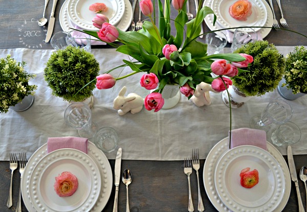 easy spring table decor