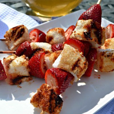 Grilled Fruit & Cake Kabobs
