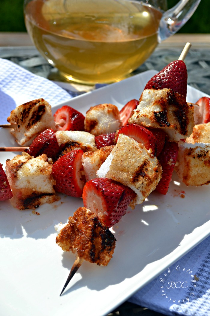 Grilled Fruit & Cake Kabobs