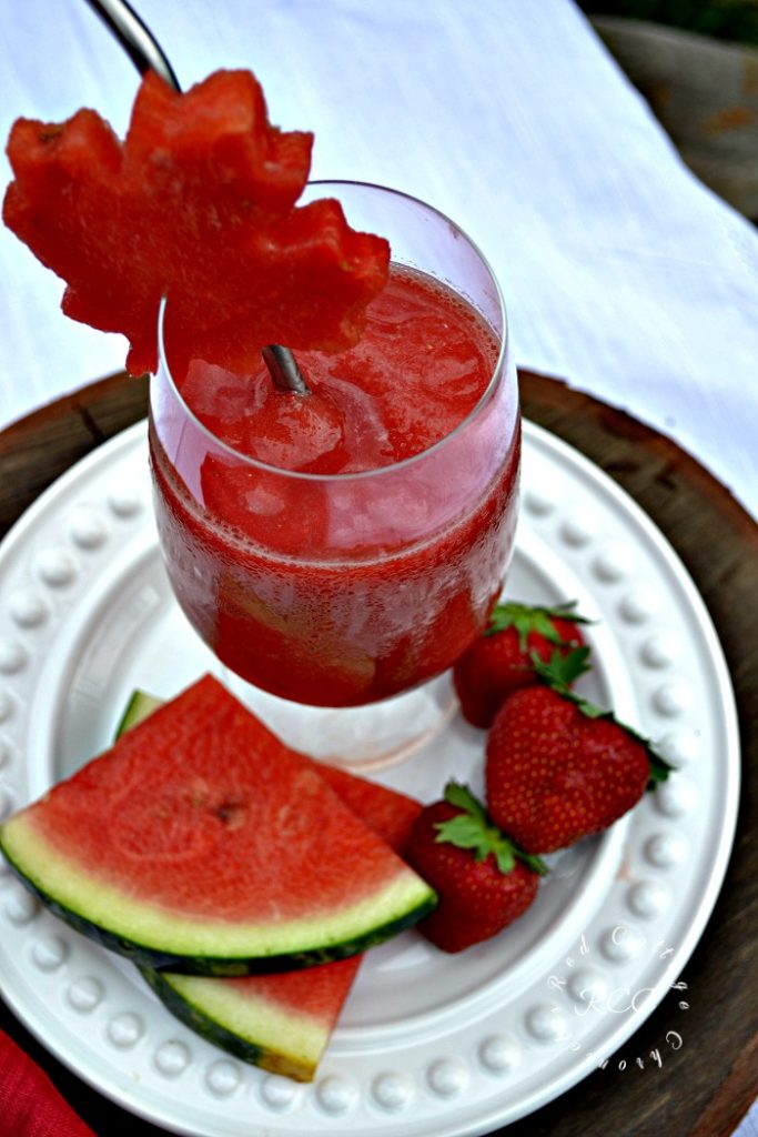 Strawberry Watermelon white wine slushy