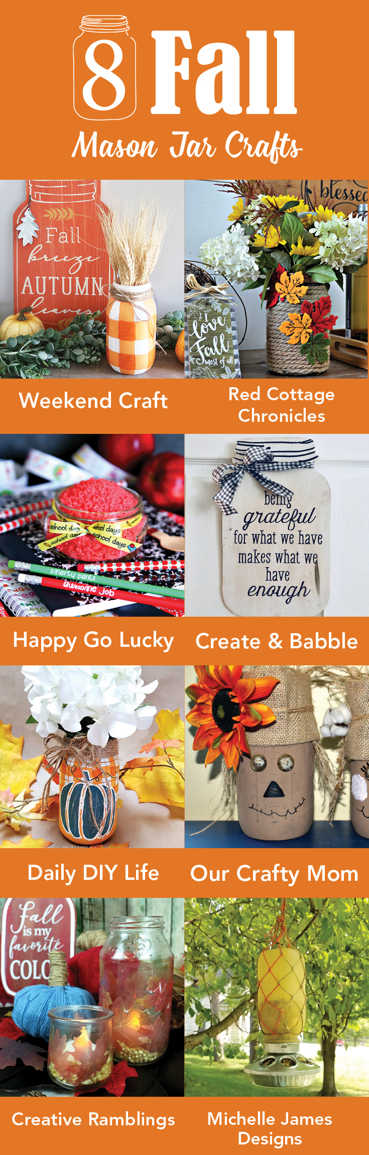 8 Fall Mason Jar Craft Ideas