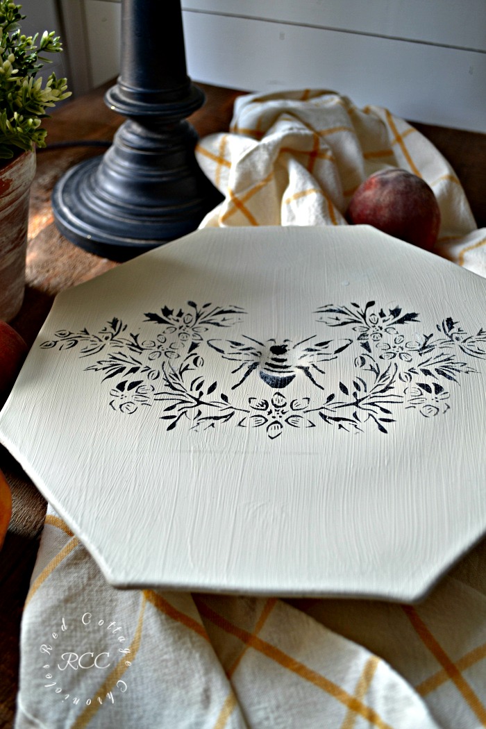 French Country Style Cake Plate Upcycle Project