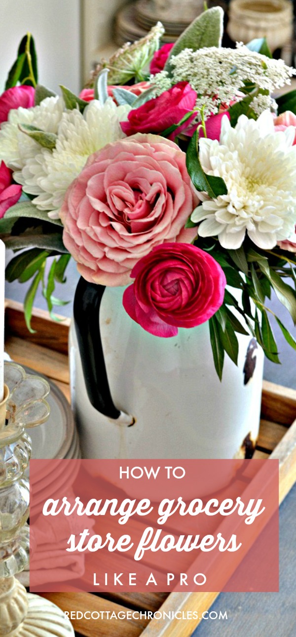 how to arrange grocery store flowers