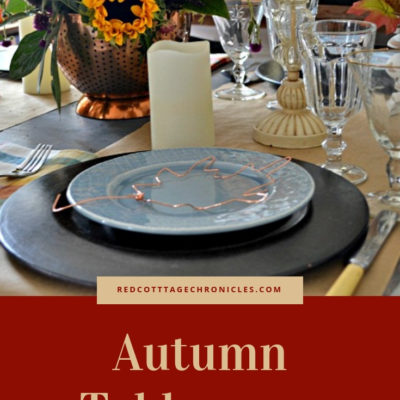 Copper Leaf Autumn Tablescape