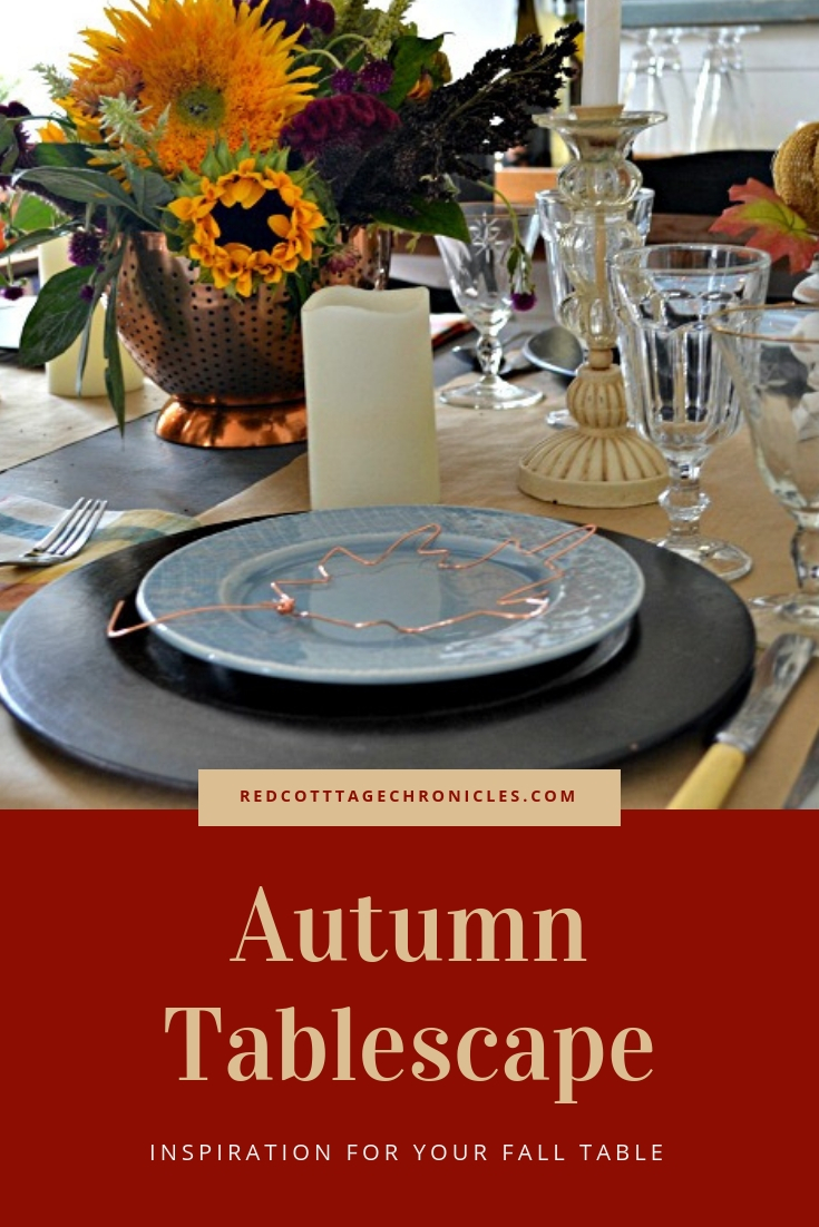 Copper Leaf Autumn Tablescape