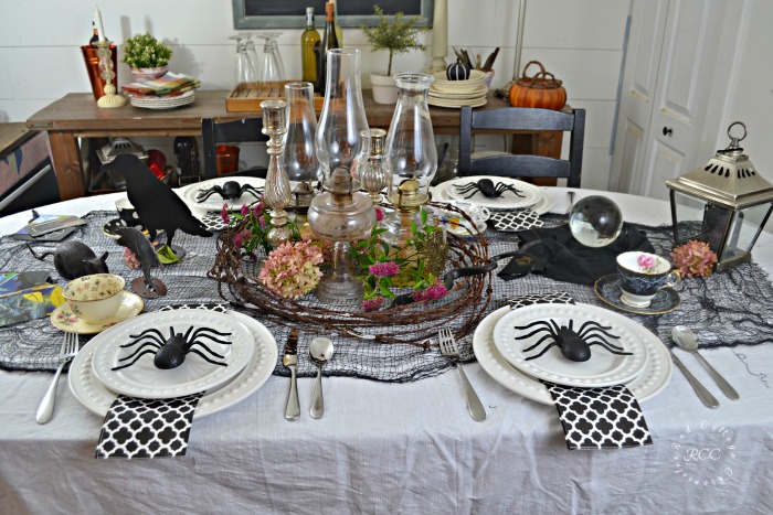 A Mystically Inspired All Hallows Eve Tablescape - Red Cottage Chronicles