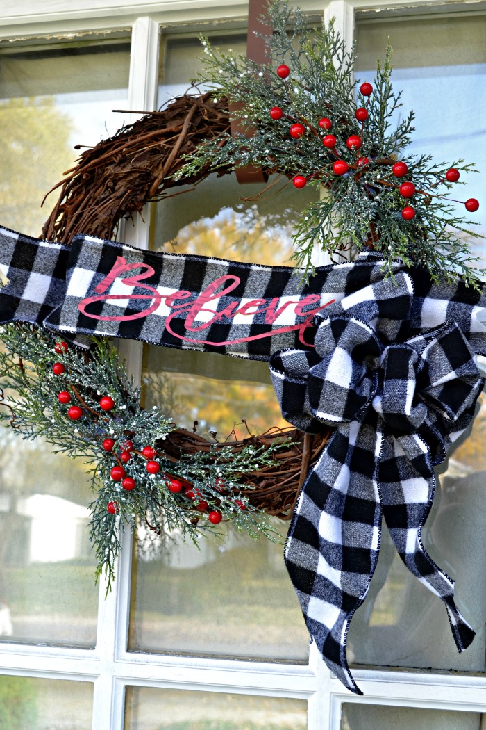 Rustic Evergreen Christmas Wreath Welcomes in the Holidays