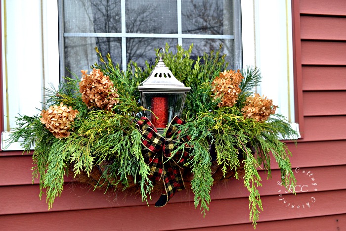 Foraged Christmas Window Boxes