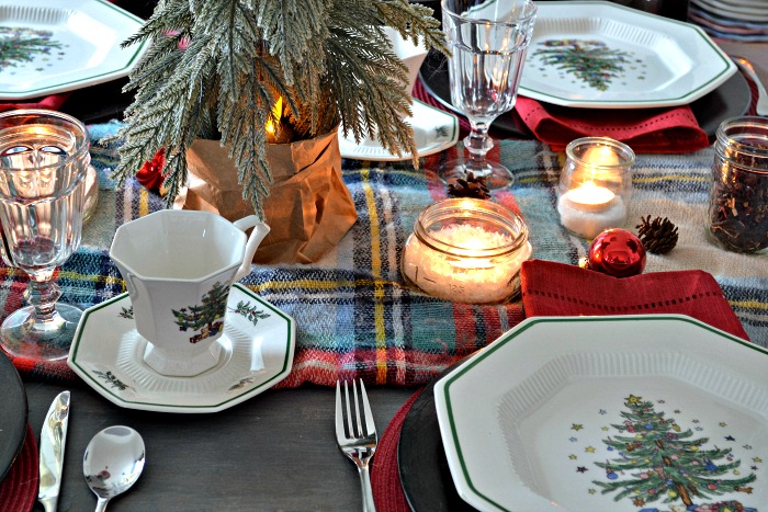 Winter Woodland Christmas Tablescape